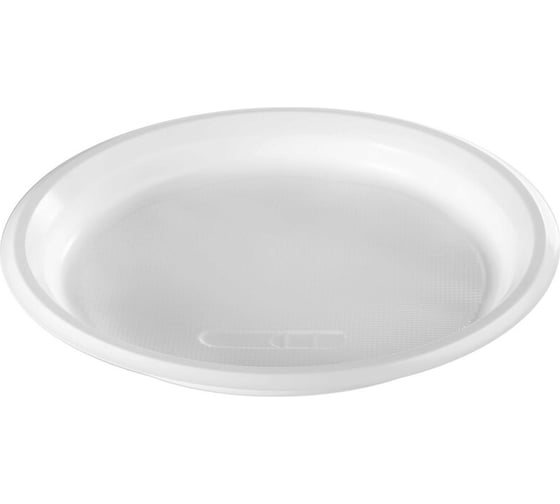 Изображение товара Одноразовые тарелки OfficeClean набор 100 шт, ПП, белые, бессекционные, 22 см 307579