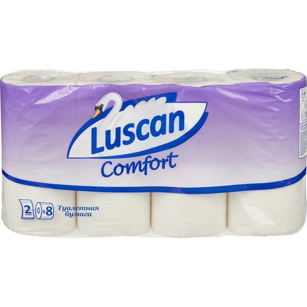 Купить Туалетная бумага Luscan, Comfort, белый, целлюлоза