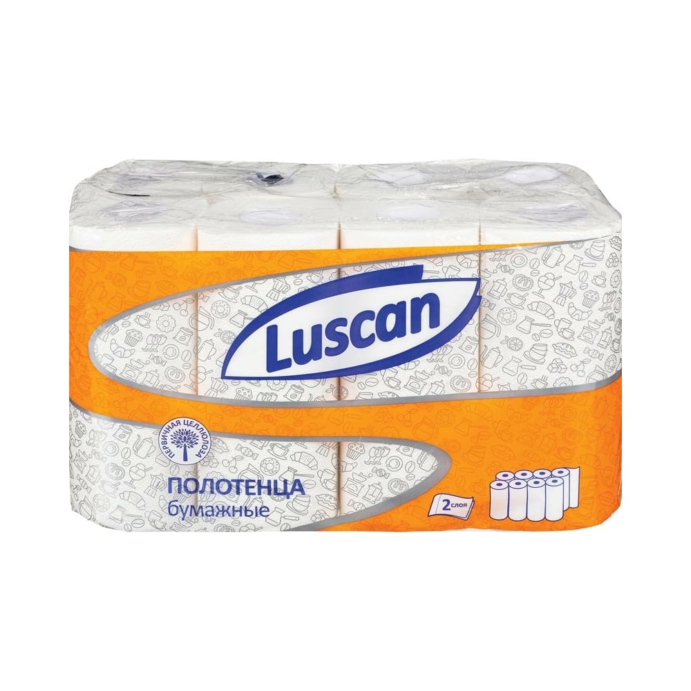 Бумажные полотенца Luscan полотенца бумажные pero 2 слоя 1 рулон
