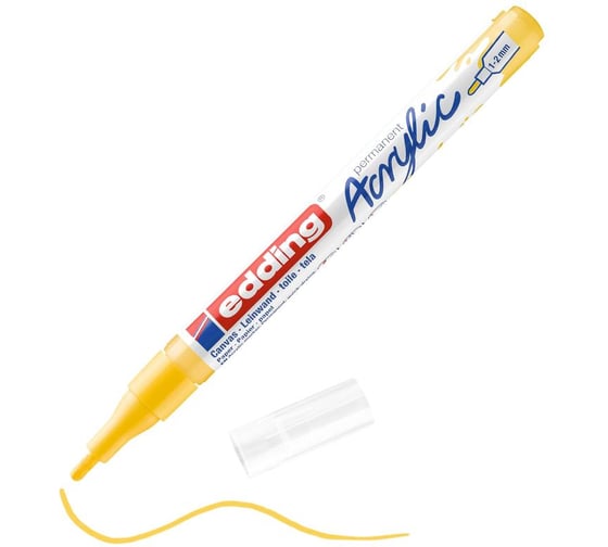 Изображение товара Акриловый маркер Edding 5300 желтый, 1-2 мм 1327801