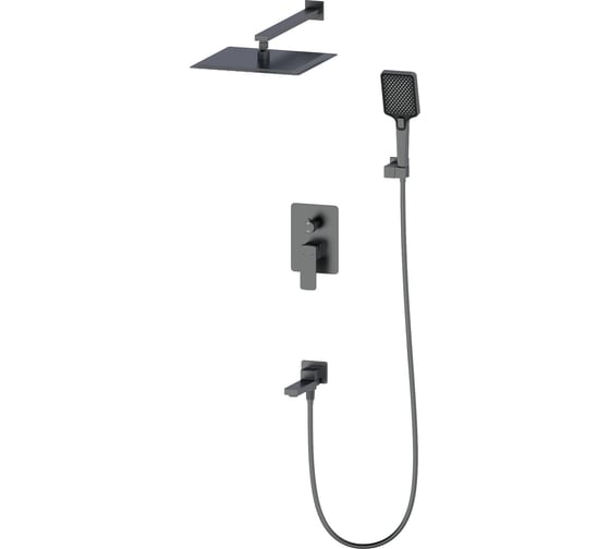 Изображение товара Душевая система встраиваемая Wonzon & Woghand Темный графит WW-88939003-BGM