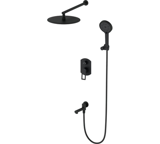 Изображение товара Душевая система встраиваемая Wonzon & Woghand Черный матовый WW-88939010-MB