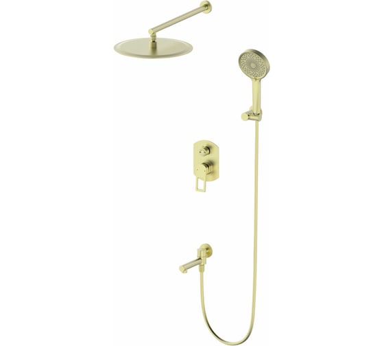 Изображение товара Душевая система встраиваемая Wonzon & Woghand Брашированное золото WW-88939010-BG