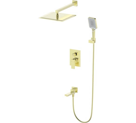 Изображение товара Душевая система встраиваемая Wonzon & Woghand Брашированное золото WW-88939016-BG