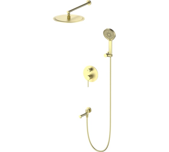 Изображение товара Душевая система встраиваемая Wonzon & Woghand Брашированное золото WW-88939017-BG