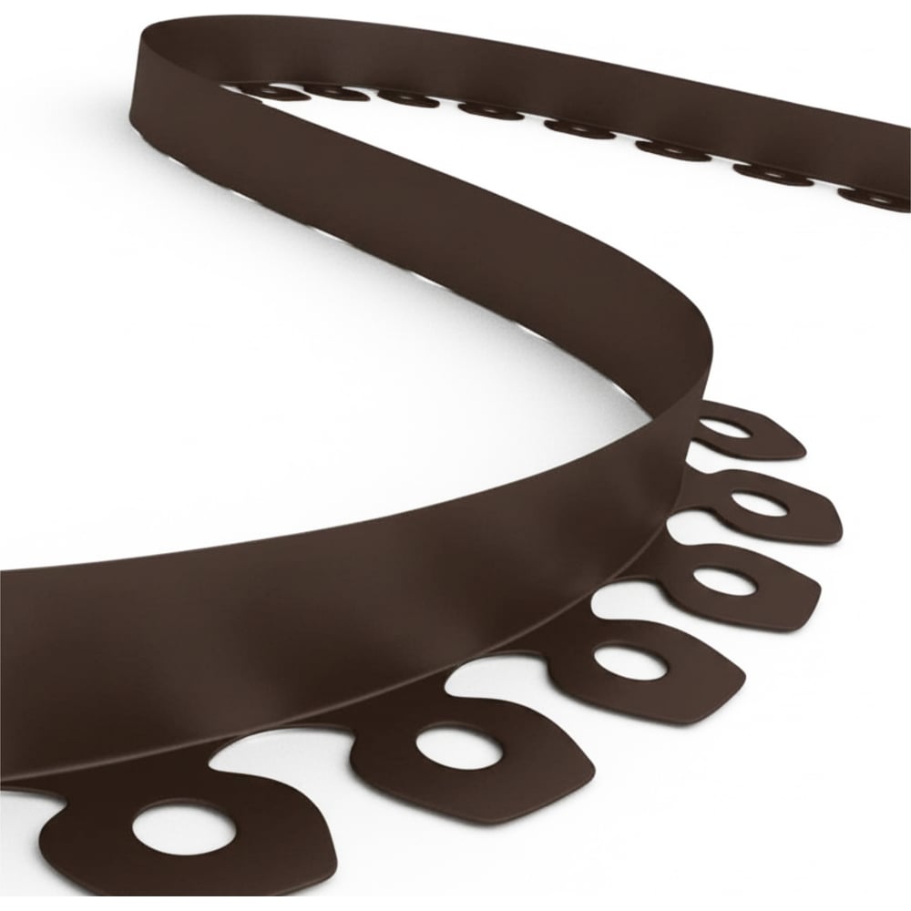 Изображение товара Садовый бордюр ГеоПластБорд Манго 10 м коричневый для клумб и газонов GPBG55.10.30.Br