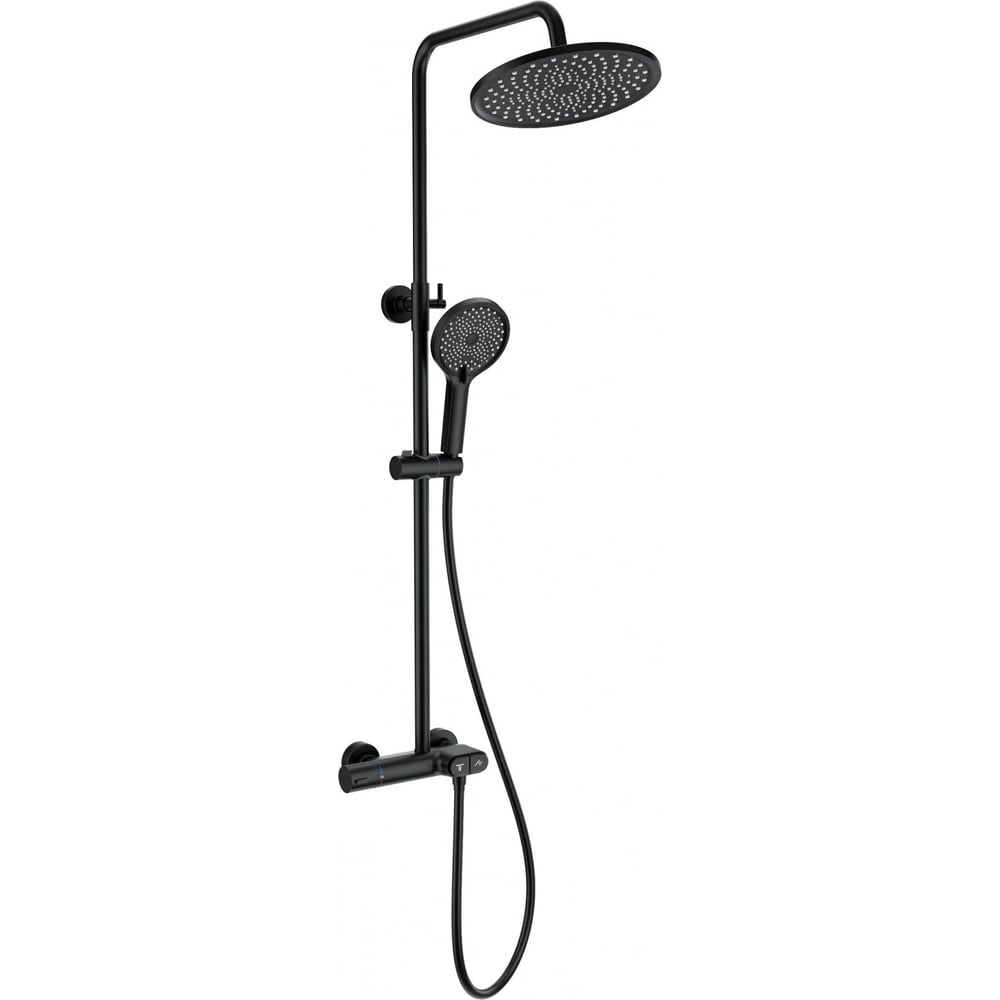 Изображение товара Душевая система с термостатом Wonzon & Woghand черный матовый WW-B2091-A-MB