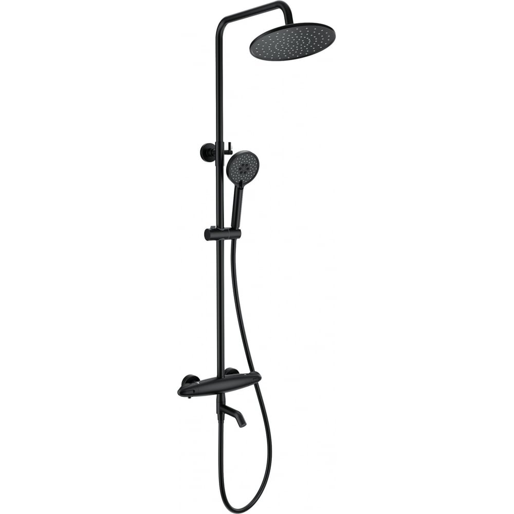 Изображение товара Душевая система с термостатом Wonzon & Woghand черный матовый WW-B3031-A1-MB