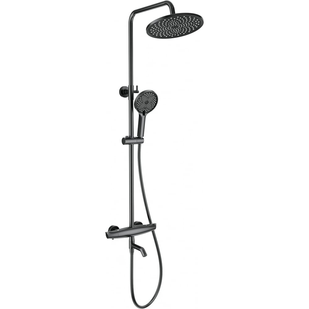 Изображение товара Душевая система с термостатом Wonzon & Woghand 255 мм темный графит