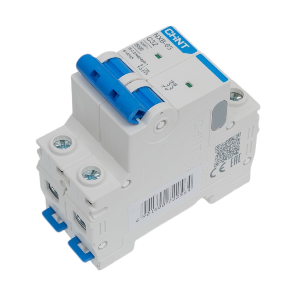 Изображение товара Автоматический выключатель CHINT NXB-63 2P 32A 6кА IP20 для монтаж на DIN-рейку