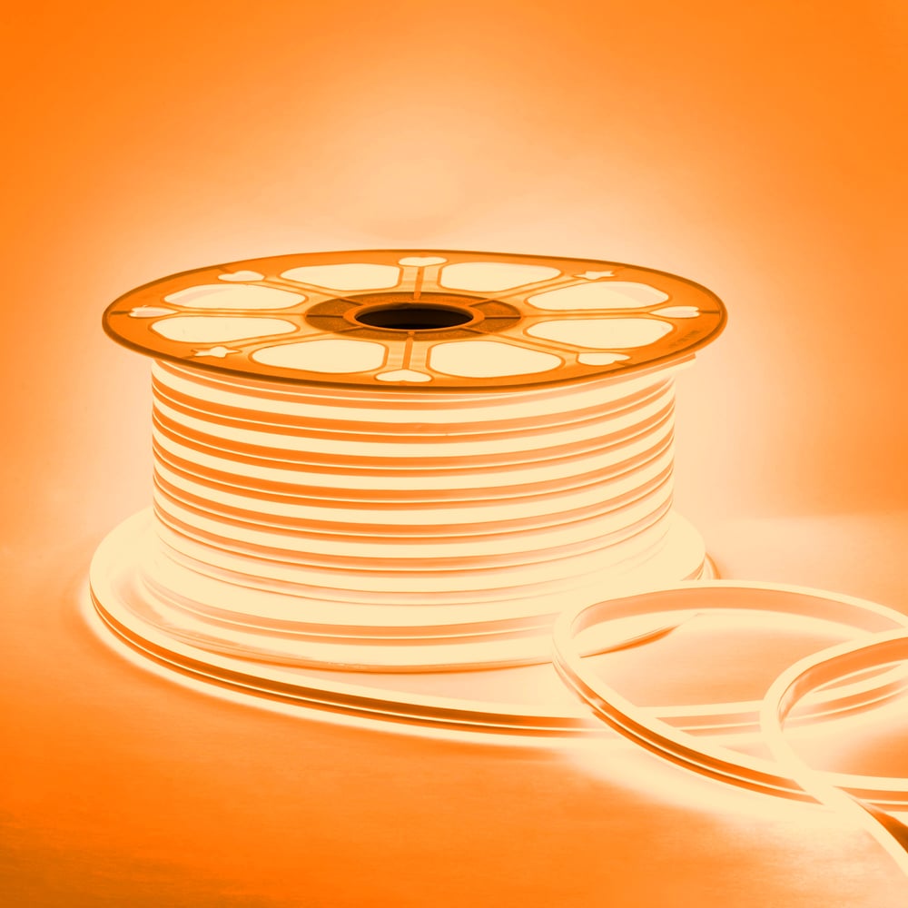 Изображение товара Светодиодный неон двусторонний 220В оранжевый 50м IP65