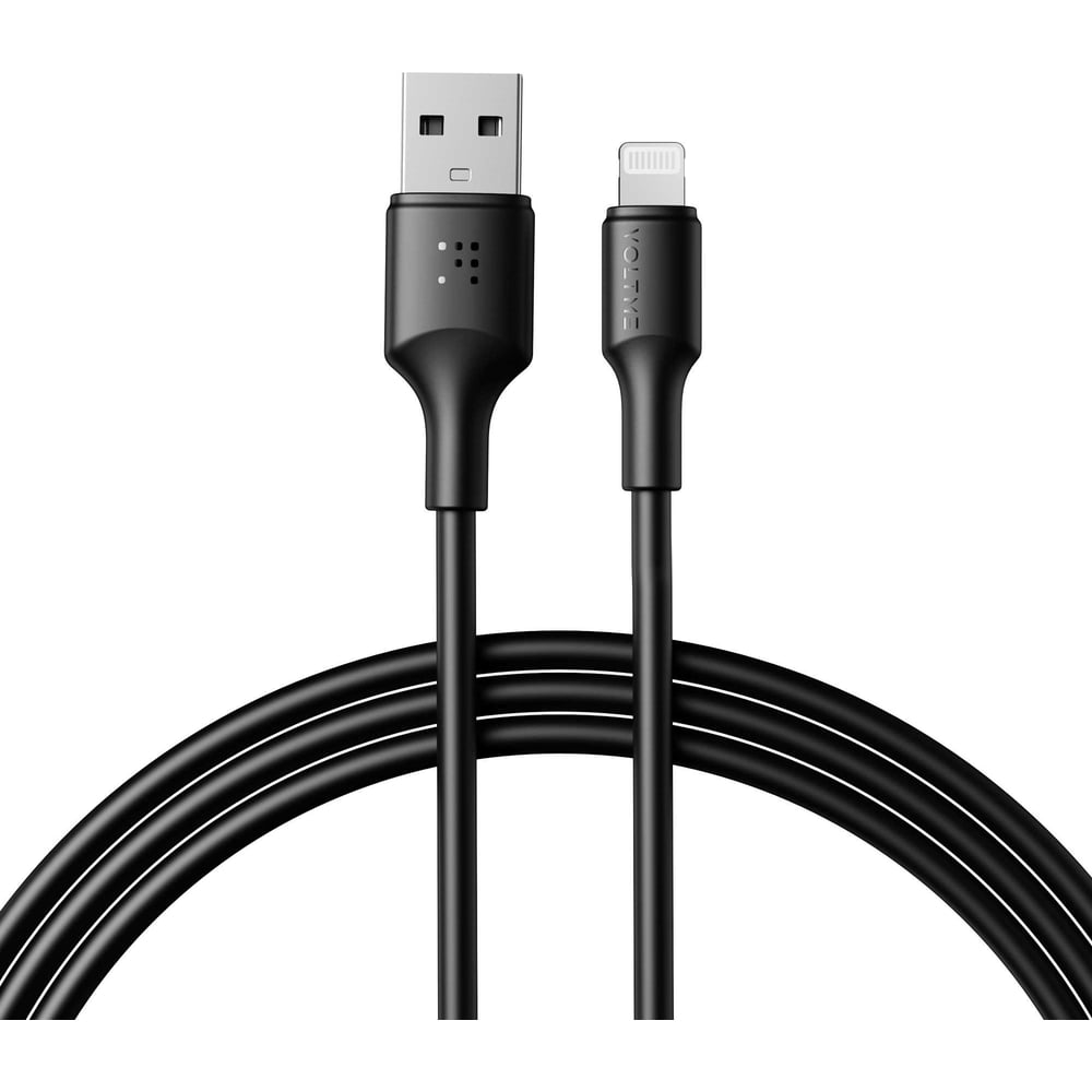 Изображение товара Кабель VOLTME USB2.0 Powerlink EDC ATL Lightning USB-A 2.4A 2м черный