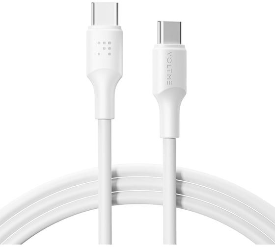 Изображение товара Кабель VOLTME USB2.0 Powerlink EDC CTC 5A, 100W USB-С - USB-C 2.0M Белый C2281