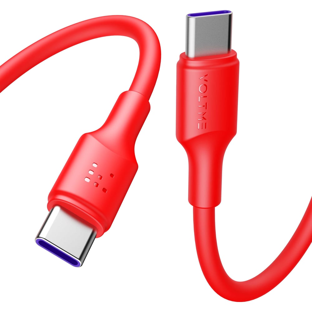 Кабель VOLTME USB2.0 Powerlink EDC CTC 5A, 100W USB-С - USB-C 1.2M Красный C2305