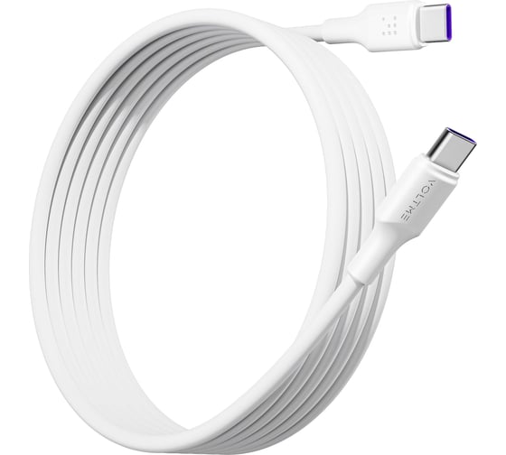 Изображение товара Кабель VOLTME USB2.0 Powerlink EDC CTC 5A, 100W USB-С - USB-C 3.0M Белый C2283