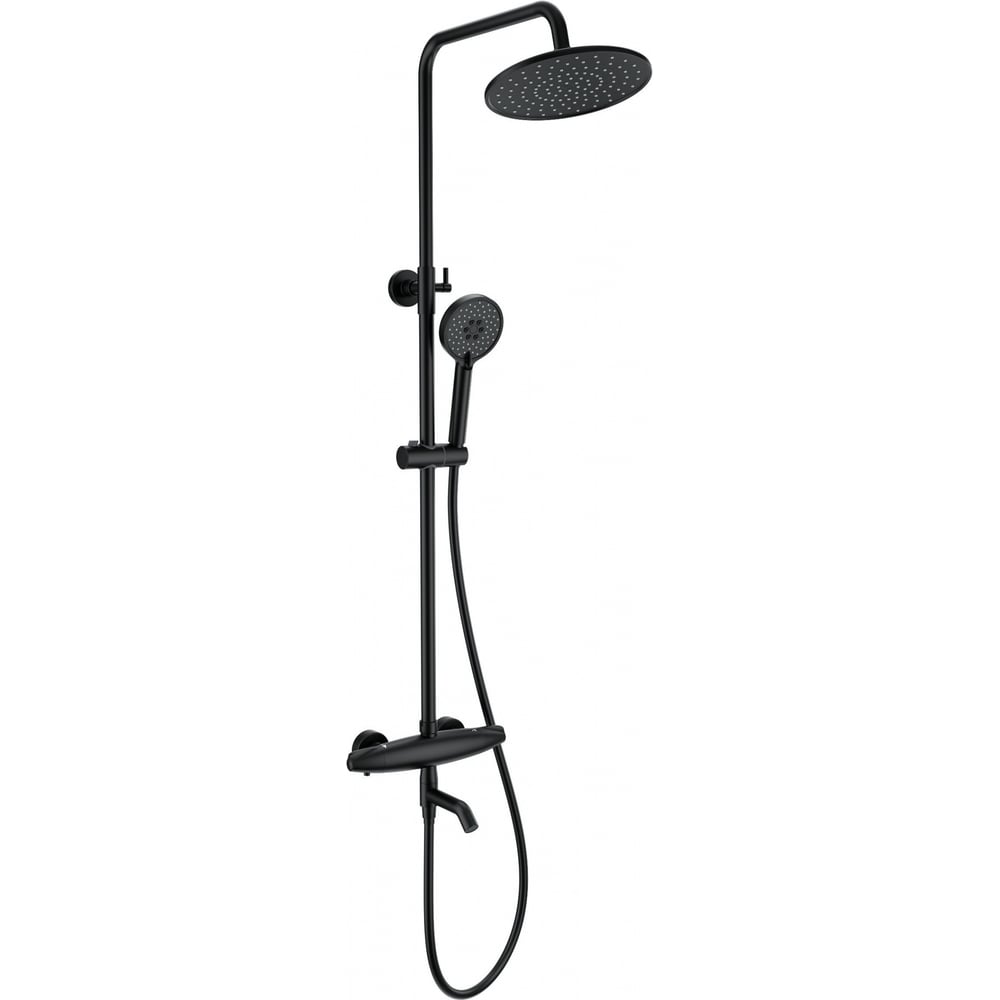 Изображение товара Душевая система с термостатом Wonzon & Woghand черный матовый WW-B3031-A3-MB