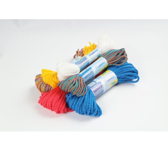 Изображение товара Вязаный цветной шнур Сибшнур диаметр 2 мм, 10 м, моток 30017