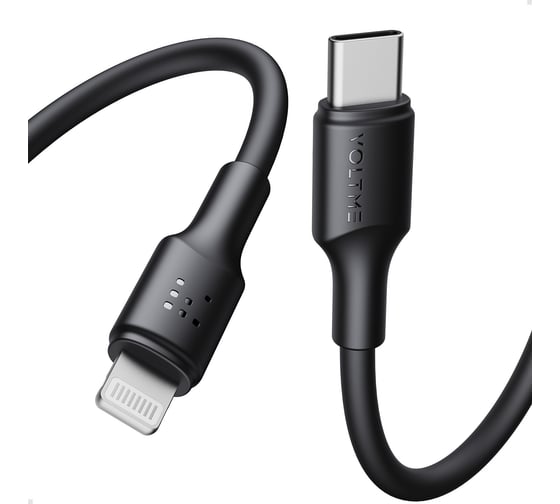 Изображение товара Кабель VOLTME USB2.0 Powerlink EDC CTL Lightning - USB-C (3A) 1.2M Черный C2290