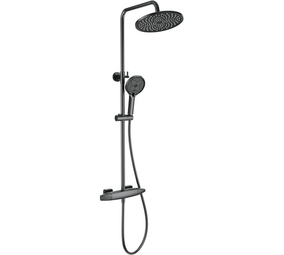Изображение товара Душевая система с термостатом Wonzon & Woghand Темный графит WW-B3035-A1-BGG