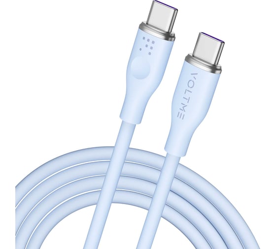 Изображение товара Кабель VOLTME USB2.0 Powerlink Moss CTC 5A, USB-С - USB-C 1.8M Синий C2038