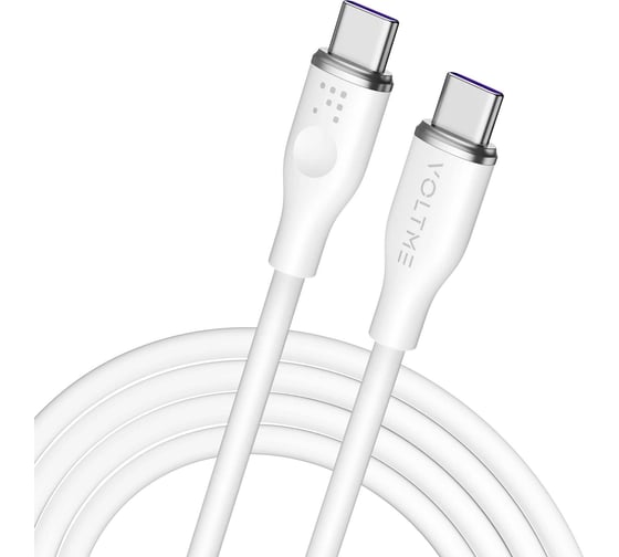 Изображение товара Кабель VOLTME USB2.0 Powerlink Moss CTC 5A, USB-С - USB-C 1.8M Белый C2036