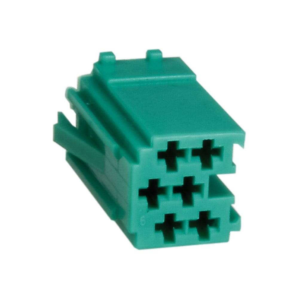 Изображение товара Корпус для разъема AURA MiniISO 6 контактов зеленый 10 шт AWZ-2008