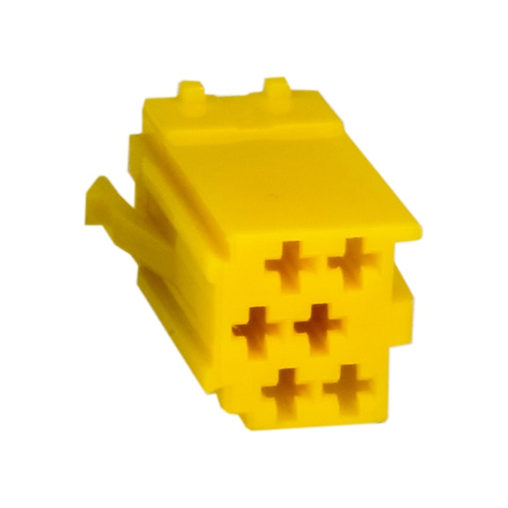 Изображение товара Корпус для разъема AURA MiniISO 6 контактов желтый 10 шт