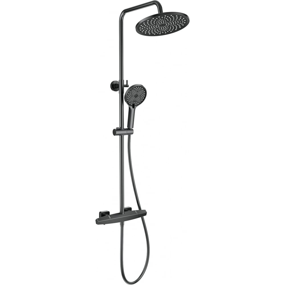 Изображение товара Душевая система с термостатом Wonzon & Woghand темный графит WW-B3045-A-BGG
