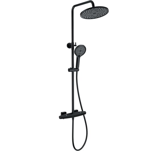Изображение товара Душевая система с термостатом Wonzon & Woghand Черный матовый WW-B3045-A-MB
