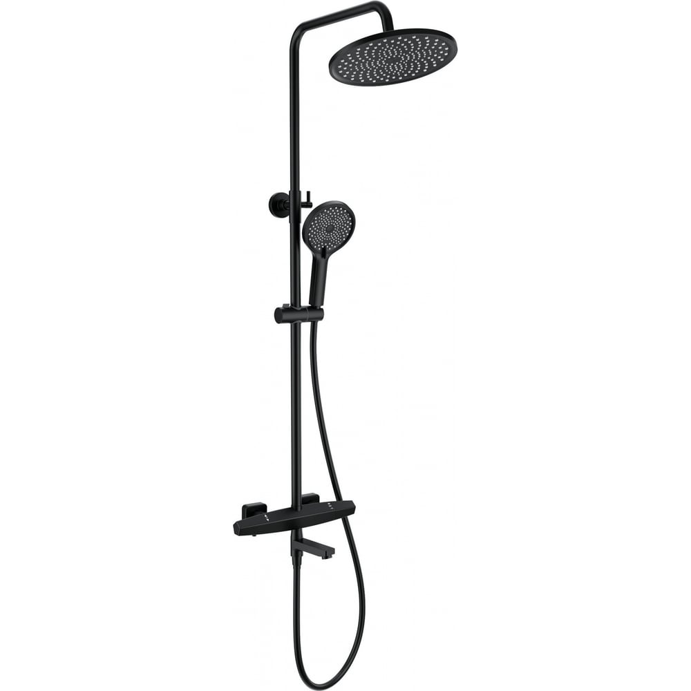 Изображение товара Душевая система Wonzon & Woghand с термостатом черный матовый