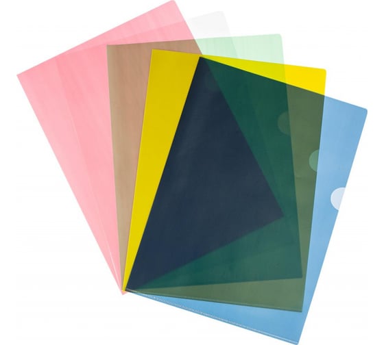 Изображение товара Пластиковая папка-уголок Attache A4, 100 мкм, цвет ассорти, 10 шт 1243049