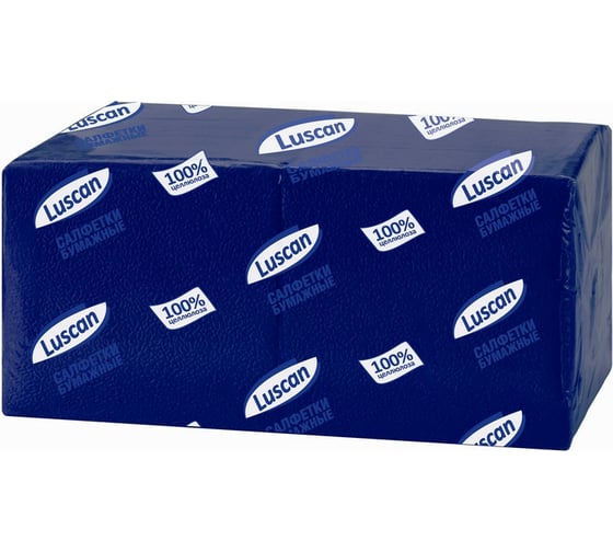 Изображение товара Однослойные бумажные салфетки Luscan Profi Pack 24х24 см синие 400 шт 476881