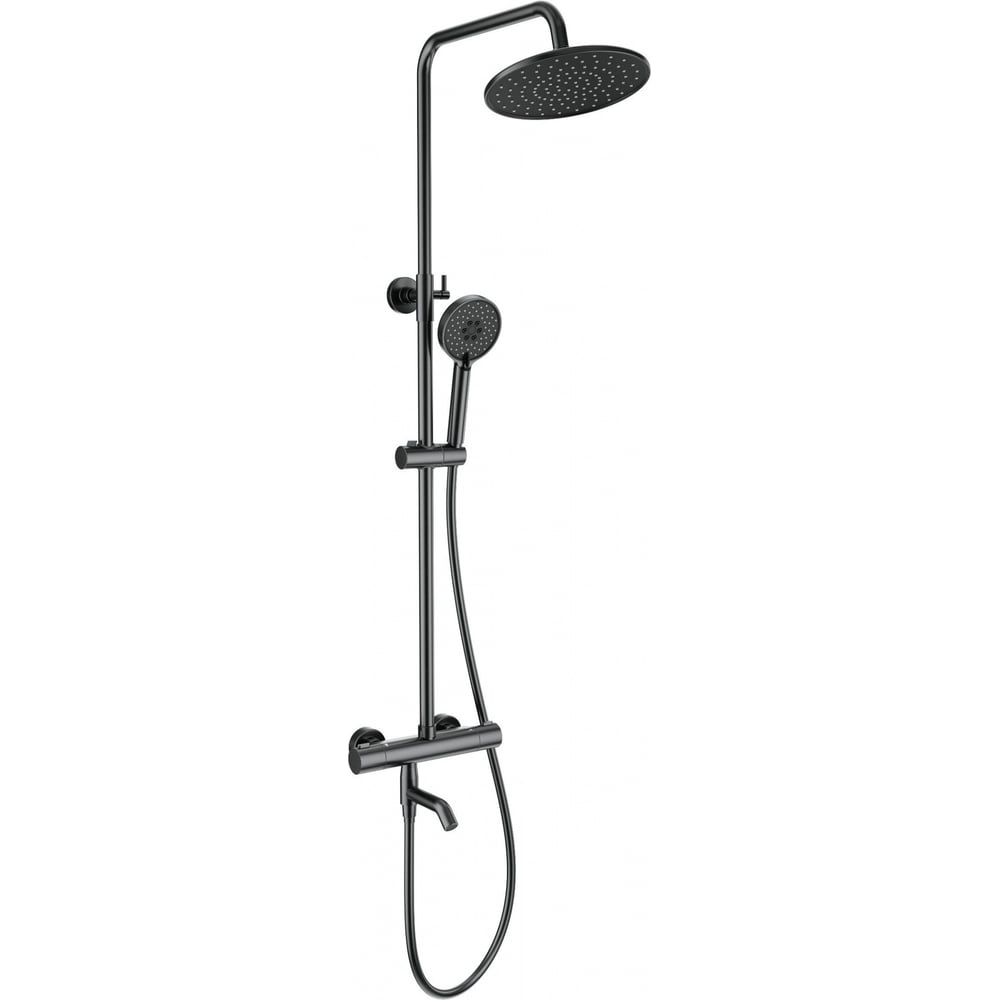 Изображение товара Душевая система с термостатом Wonzon & Woghand 230 мм круглая в графите