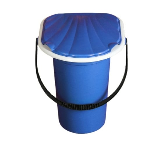 Изображение товара Ведро-туалет СИМАЛЕНД 18 л, съемный стульчак, синий 2856283