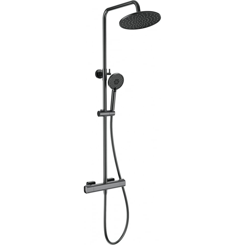 Изображение товара Душевая система с термостатом Wonzon & Woghand WW-B3051-A-BGG темный графит