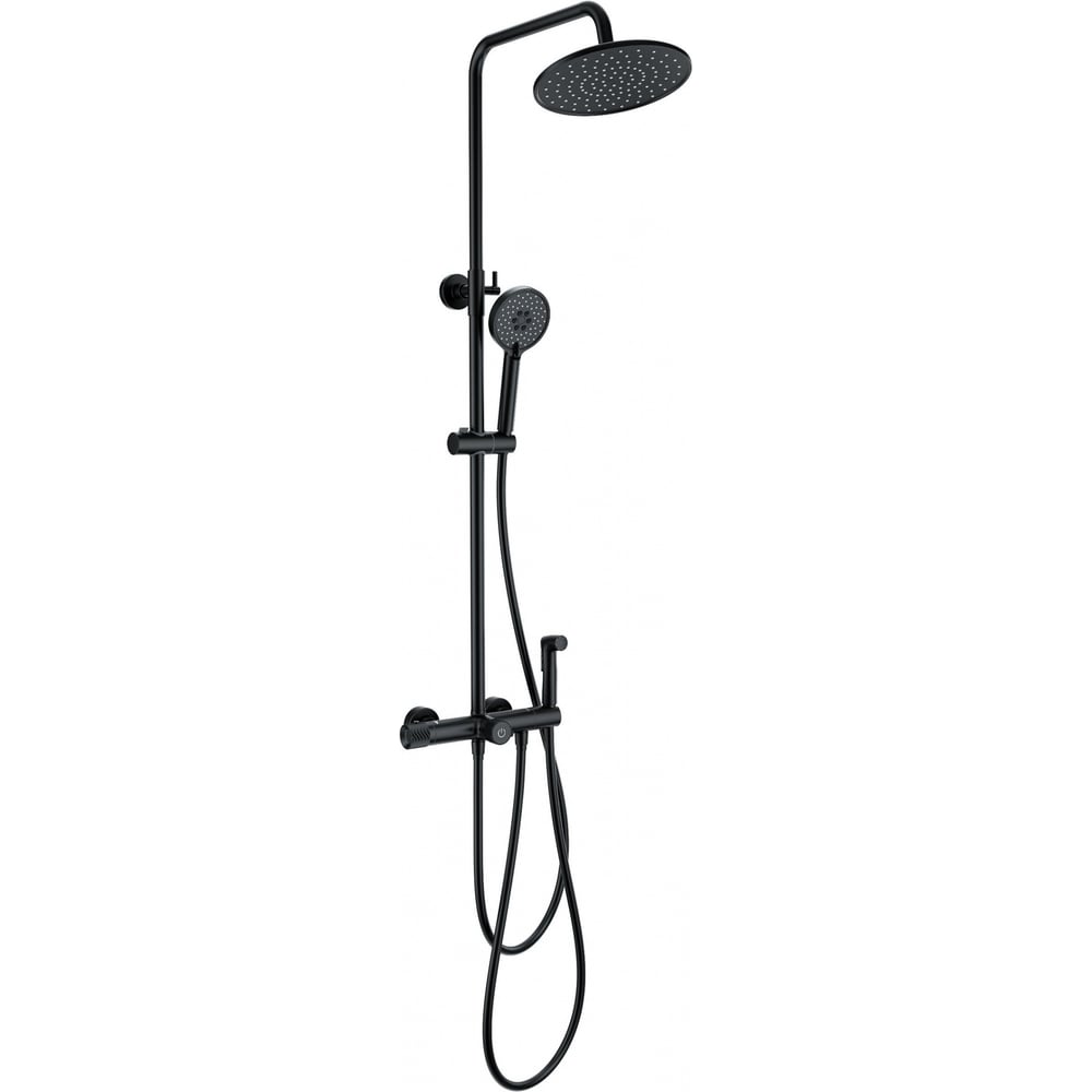 Изображение товара Душевая система с термостатом Wonzon & Woghand черный матовый WW-B3097-A-MB