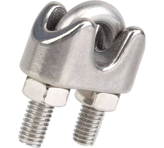 Изображение товара Зажим для троса STARFIX М6, нержавеющая сталь А4, DIN 741 100 шт. в упаковке SM-75594-100