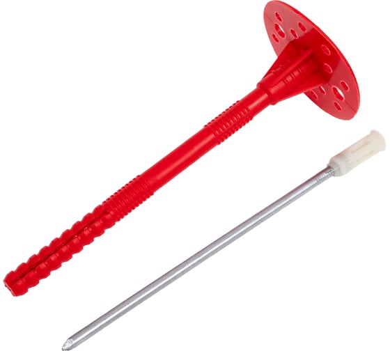 Изображение товара Дюбель для теплоизоляции STARFIX 10x160 мм с металлическим гвоздем, термоголовка 50 шт в дой-паке SMD5-54150-50