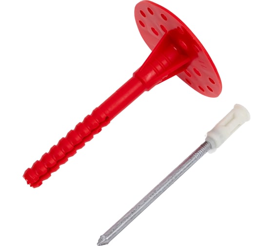 Изображение товара Дюбель для теплоизоляции STARFIX 10x100 мм с металлическим гвоздем, термоголовка 50 шт в дой-паке SMD5-54090-50