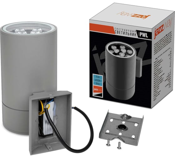Изображение товара Светодиодный светильник Jazzway архитектурный PWL-200110/30D 1х9Вт 6500К GR 230В/50Гц IP65 серый 2857989B