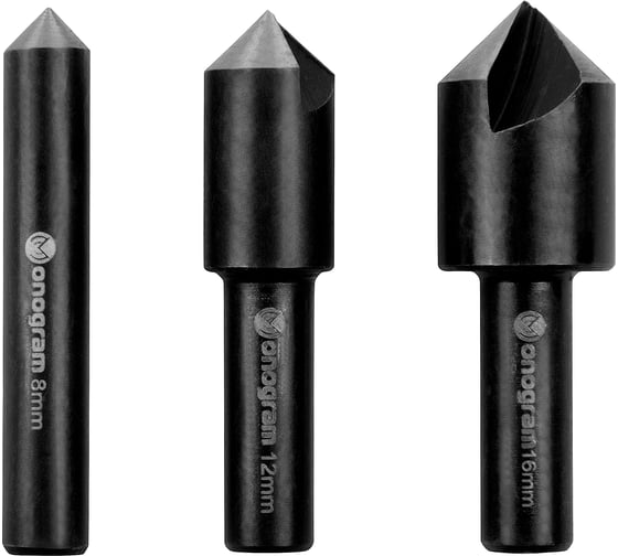 Изображение товара Набор зенкеров по дереву и цветным металлам MONOGRAM 8/12/16мм 106-632