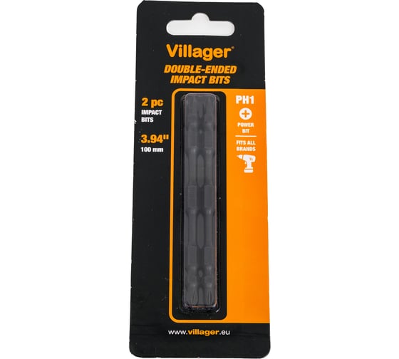 Изображение товара Ударные биты для шуруповерта Villager PH1, 100 мм 067034