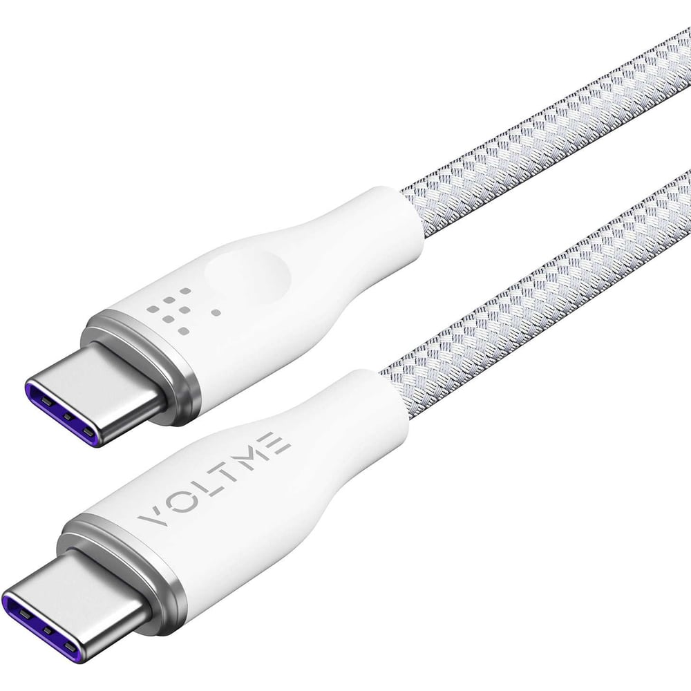 Изображение товара Кабель VOLTME USB2.0 Powerlink Rugg Lite CTC 5A USB-C - USB-C 1.2м белый