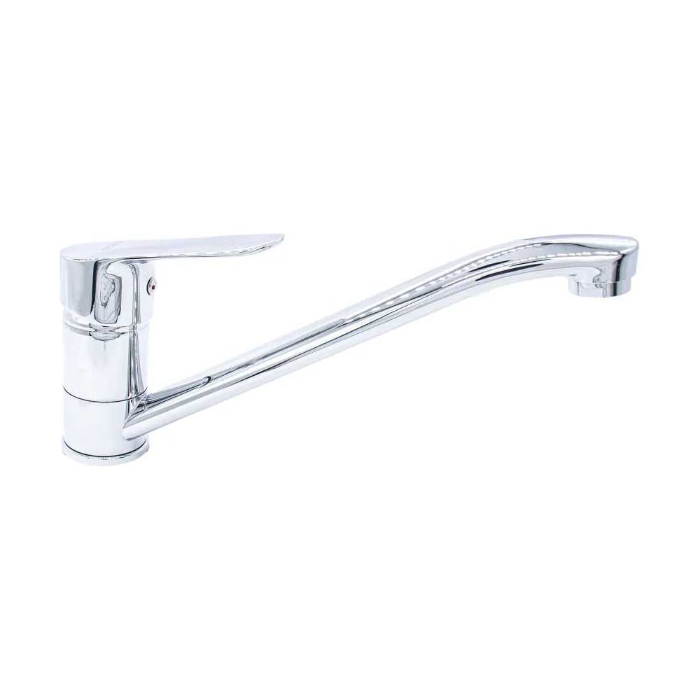 Изображение товара Современный однорычажный смеситель для кухни DORON ДС 2127-N, хром, длинный излив