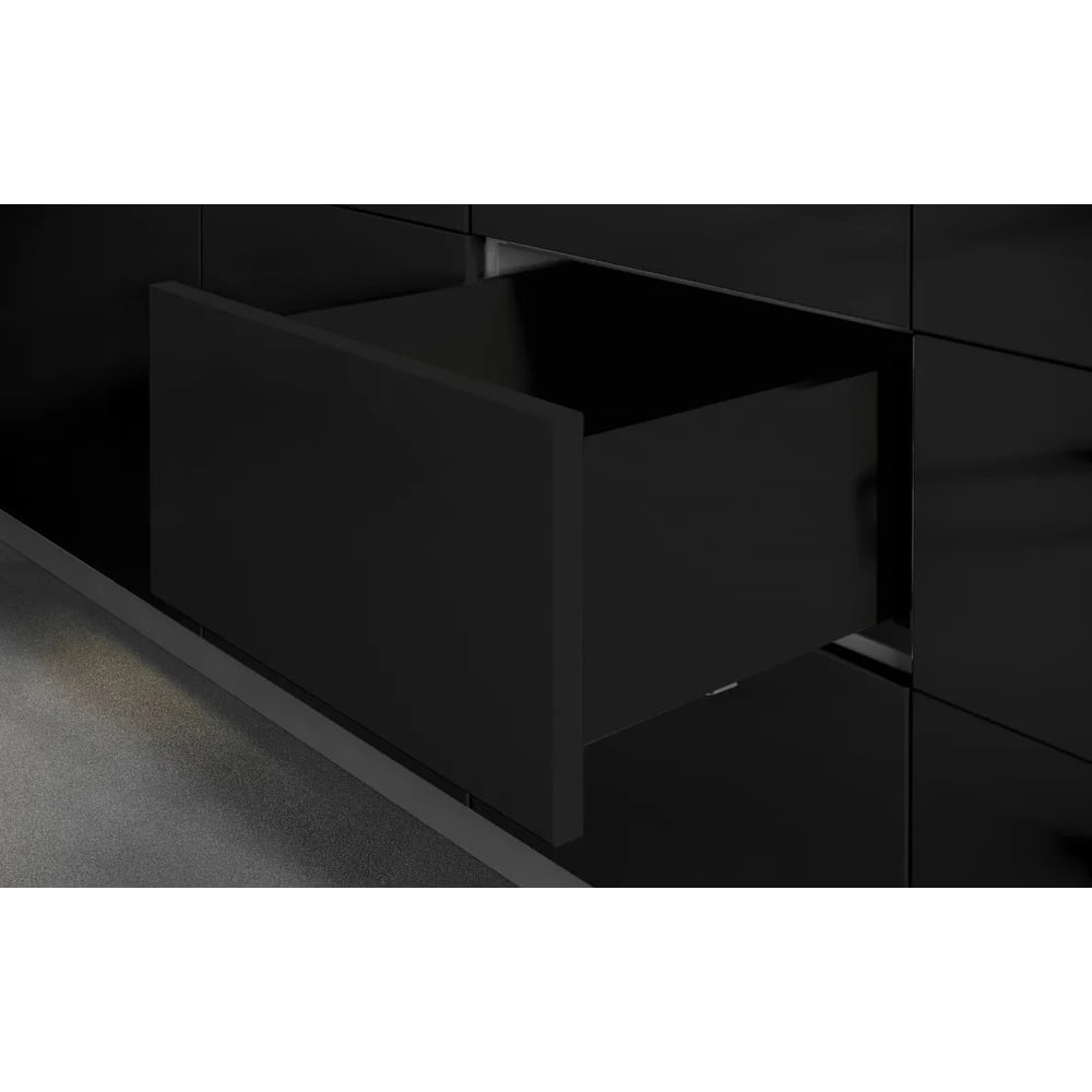 Изображение товара Комплект ящика GTV PUSH TO OPEN AXISPRO 550x200 мм черный для мебели