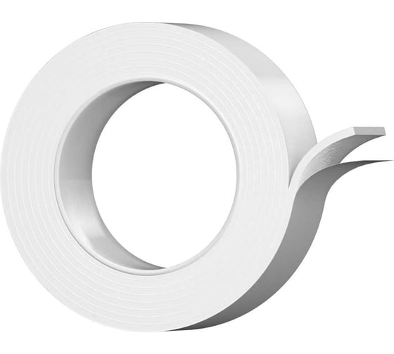 Изображение товара Монтажная клейкая лента двусторонняя Контакт белая, 19 мм х1,5 м 25936