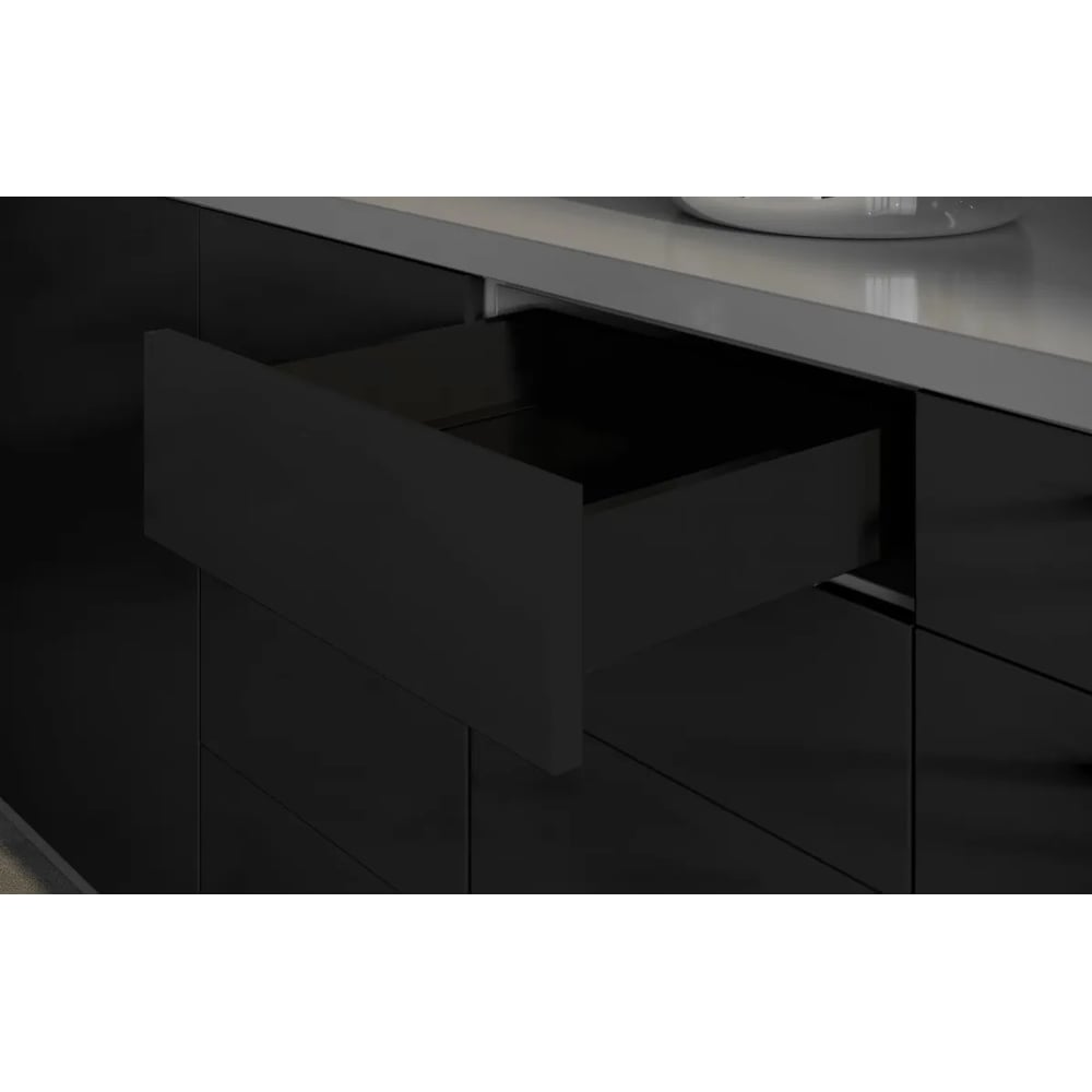 Изображение товара Комплект ящика GTV PUSH TO OPEN AXISPRO 86 мм черный PB-AXISPRO-P2O-KPL550A2