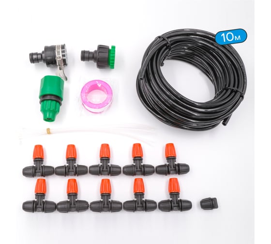 Изображение товара Набор с регулируемыми туманообразователями для капельного орошения теплиц, парника ПоливНаДаче 10 м GS.12350