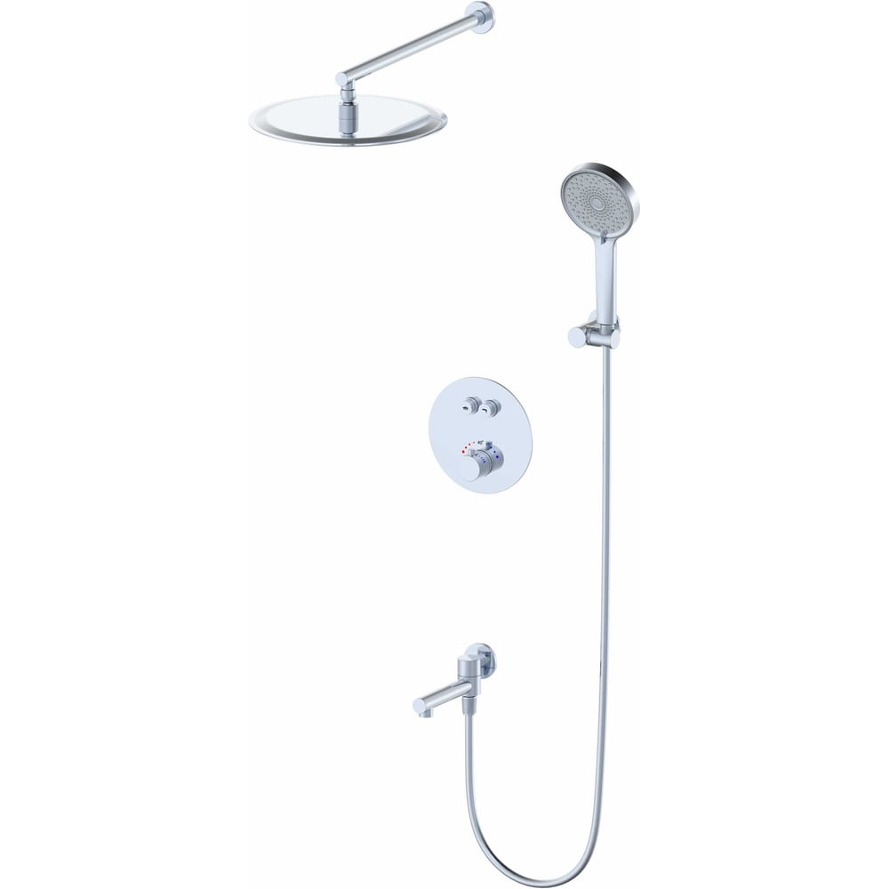 Изображение товара Душевая система с термостатом встраиваемая Wonzon & Woghand хром WW-88929010-CR