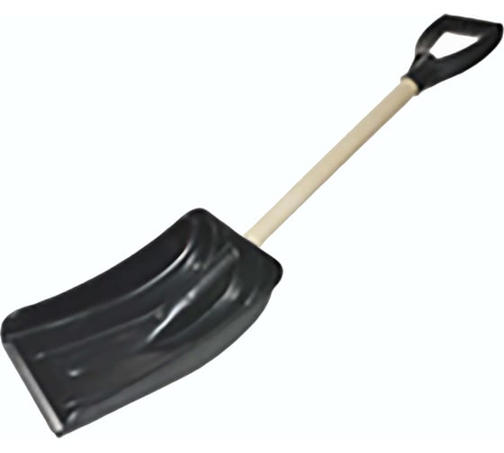 Изображение товара Лопата пластмассовая автомобильная с цветным черенком Саморезик V-ручкой, ковш 320х260 469677